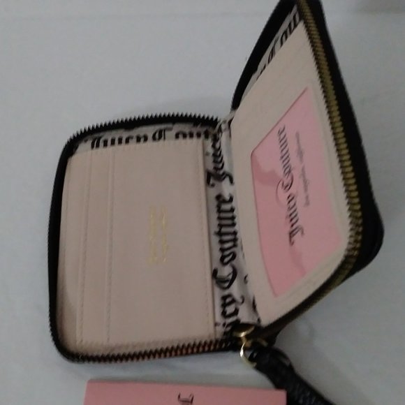 Juicy Couture Black Bi-fold Wallet Logo - Picture 12 of 13